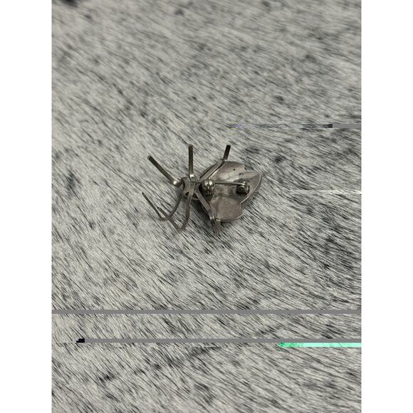 Native American Sterling Silver Turquoise Nugget Beetle Spider Bug Pin Brooch - Picture 7 of 13
